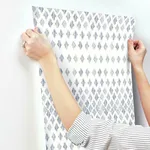 York Wallcoverings Diamond Ombre - Navy & White Wallpaper | Buy Online York Wallcoverings Diamond Ombre wallpaper, color Navy & White, SKU FH4042