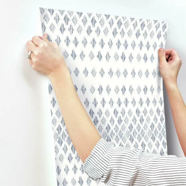 York Wallcoverings Diamond Ombre - Navy & White Wallpaper | Buy Online York Wallcoverings Diamond Ombre wallpaper, color Navy & White, SKU FH4042