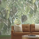 York Wallcoverings Greenery Mural Cotton - Green Wallpaper | Buy Online York Wallcoverings Greenery Mural Cotton wallpaper, color Green, SKU GO8332M