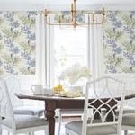 York Wallcoverings Handpainted Songbird wallpaper, color Green & Blue, SKU PSW1518RL