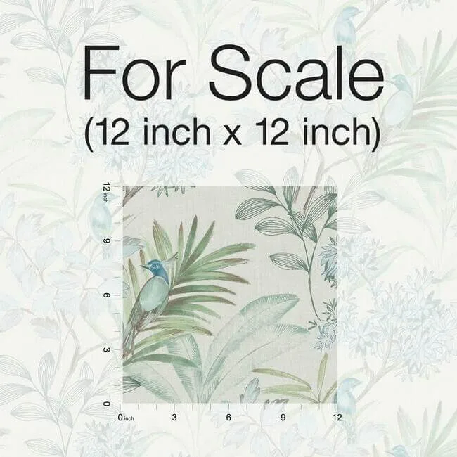 York Wallcoverings Handpainted Songbird wallpaper, color Turquiose, SKU TL1926