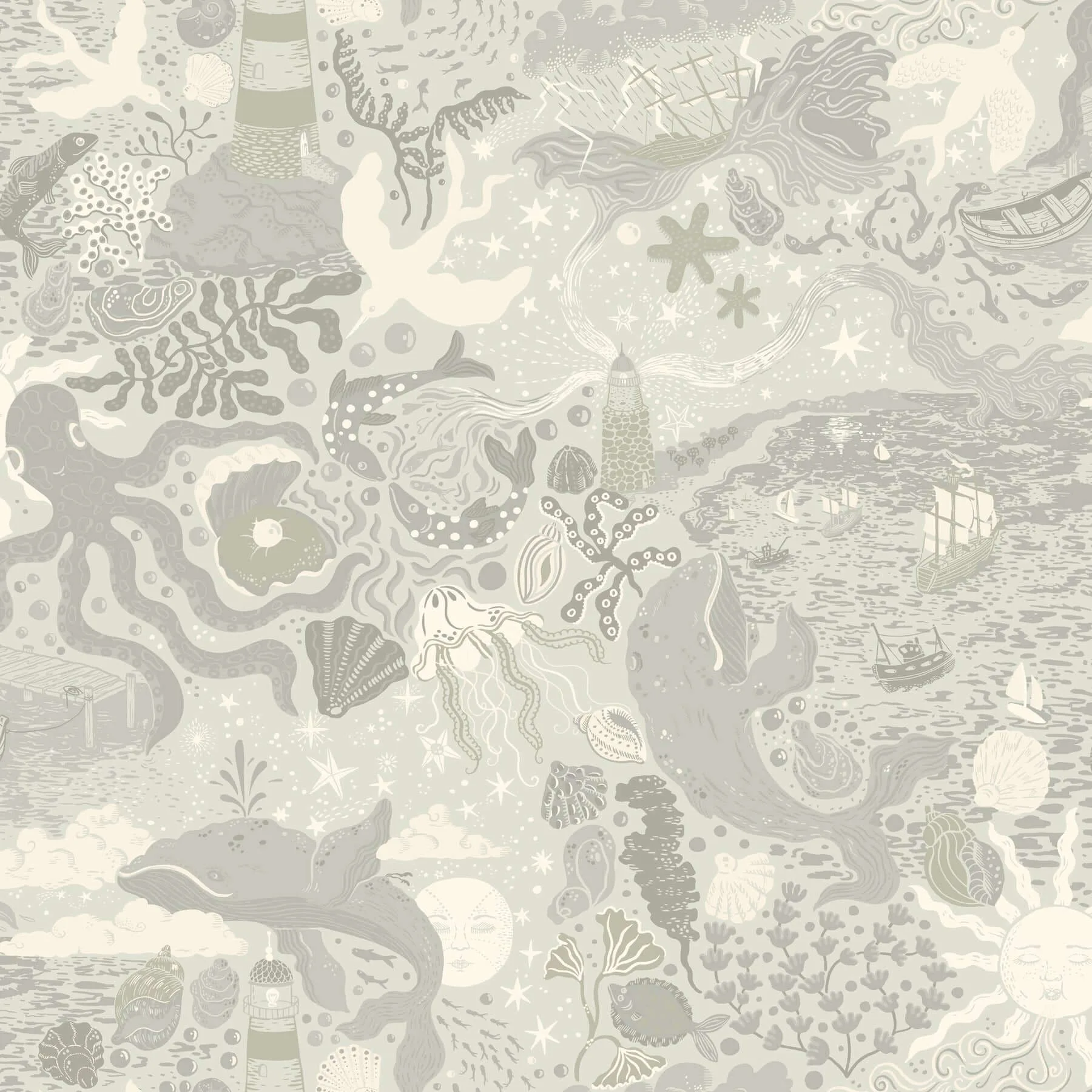 York Wallcoverings Havet wallpaper, color Light Blue, SKU MB29017