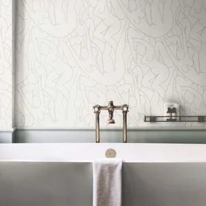 York Wallcoverings Head over Heels wallpaper, color Beige Metallic, SKU PSW1258RL