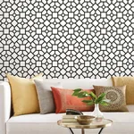 York Wallcoverings Hedgerow Trellis - Black & Gold Wallpaper | Buy Online York Wallcoverings Hedgerow Trellis wallpaper, color Black & Gold, SKU PSW1028RL
