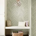 York Wallcoverings Hermosa Herringbone wallpaper, color Brown, SKU PSW1286RL