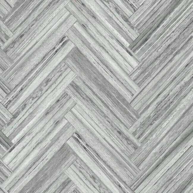 York Wallcoverings Hermosa Herringbone wallpaper, color Grey, SKU PSW1288RL