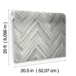 York Wallcoverings Hermosa Herringbone wallpaper, color Grey, SKU PSW1288RL