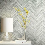 York Wallcoverings Hermosa Herringbone wallpaper, color Grey, SKU PSW1288RL