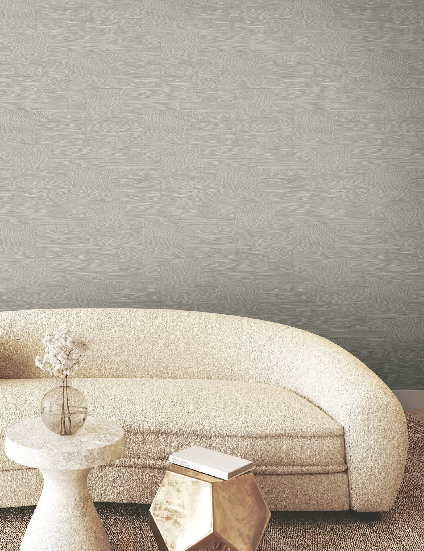 York Wallcoverings Higher Ground Geo wallpaper, color Stone Grey, SKU FM1031