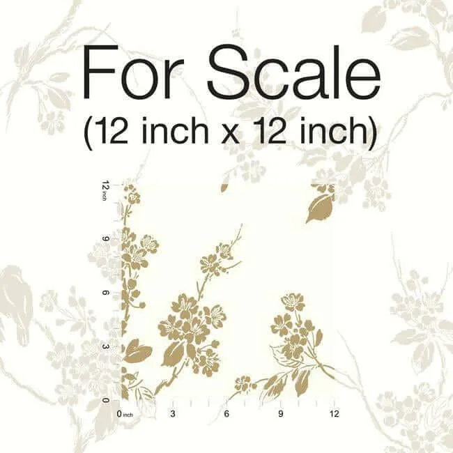 York Wallcoverings Imperial Blossoms Branch wallpaper, color Gold Metallic, SKU SS2590