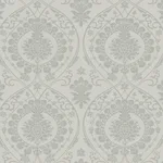 York Wallcoverings Imperial Damask wallpaper, color Grey & Silver, SKU DM4904