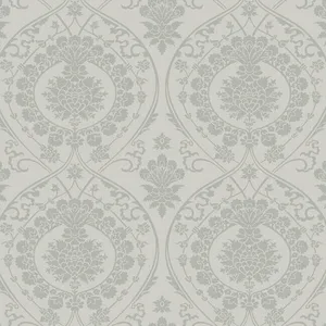 York Wallcoverings Imperial Damask wallpaper, color Grey & Silver, SKU DM4904