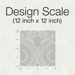 York Wallcoverings Imperial Damask wallpaper, color Grey & Silver, SKU DM4904
