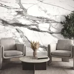 York Wallcoverings Imperial Marble - Black & White Wallpaper | Buy Online York Wallcoverings Imperial Marble wallpaper, color Black & White, SKU FM1109M