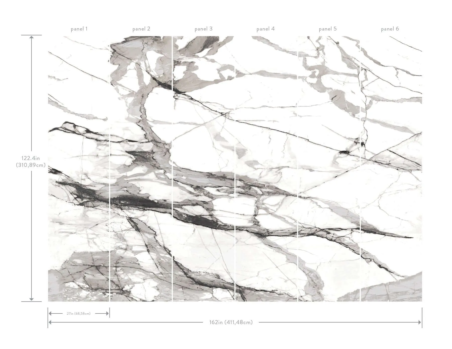 York Wallcoverings Imperial Marble - Black & White Wallpaper | Buy Online York Wallcoverings Imperial Marble wallpaper, color Black & White, SKU FM1109M