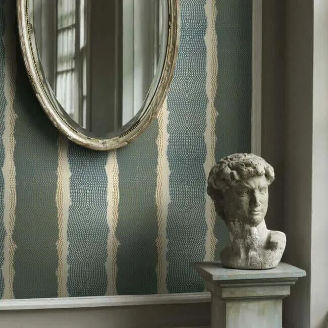 York Wallcoverings Indigenous wallpaper, color Teal, SKU CE3961
