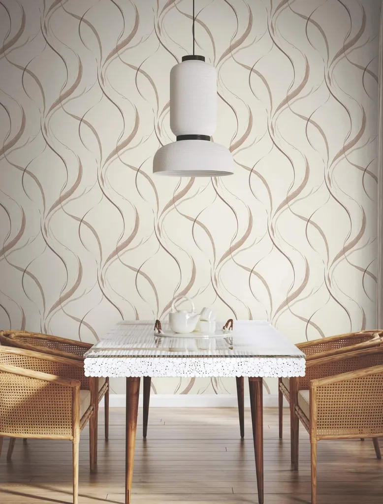 York Wallcoverings Ink Flow wallpaper, color Baked Clay, SKU FM1091