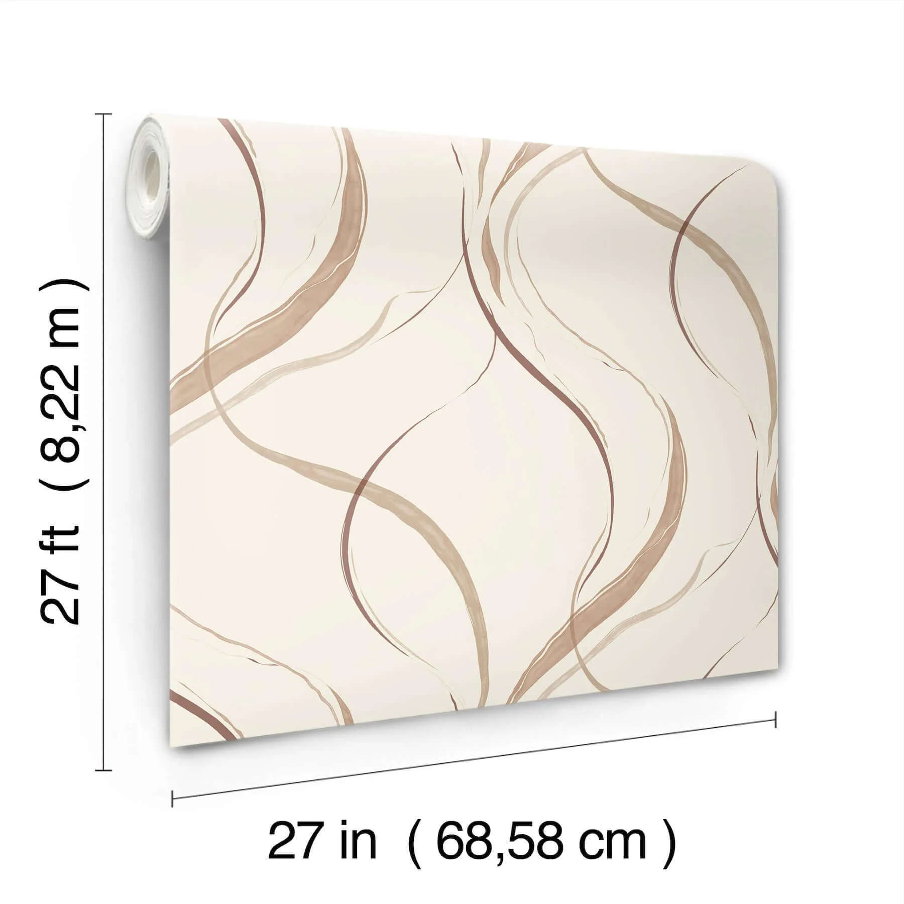 York Wallcoverings Ink Flow - Baked Clay Wallpaper | Buy Online York Wallcoverings Ink Flow wallpaper, color Baked Clay, SKU FM1091