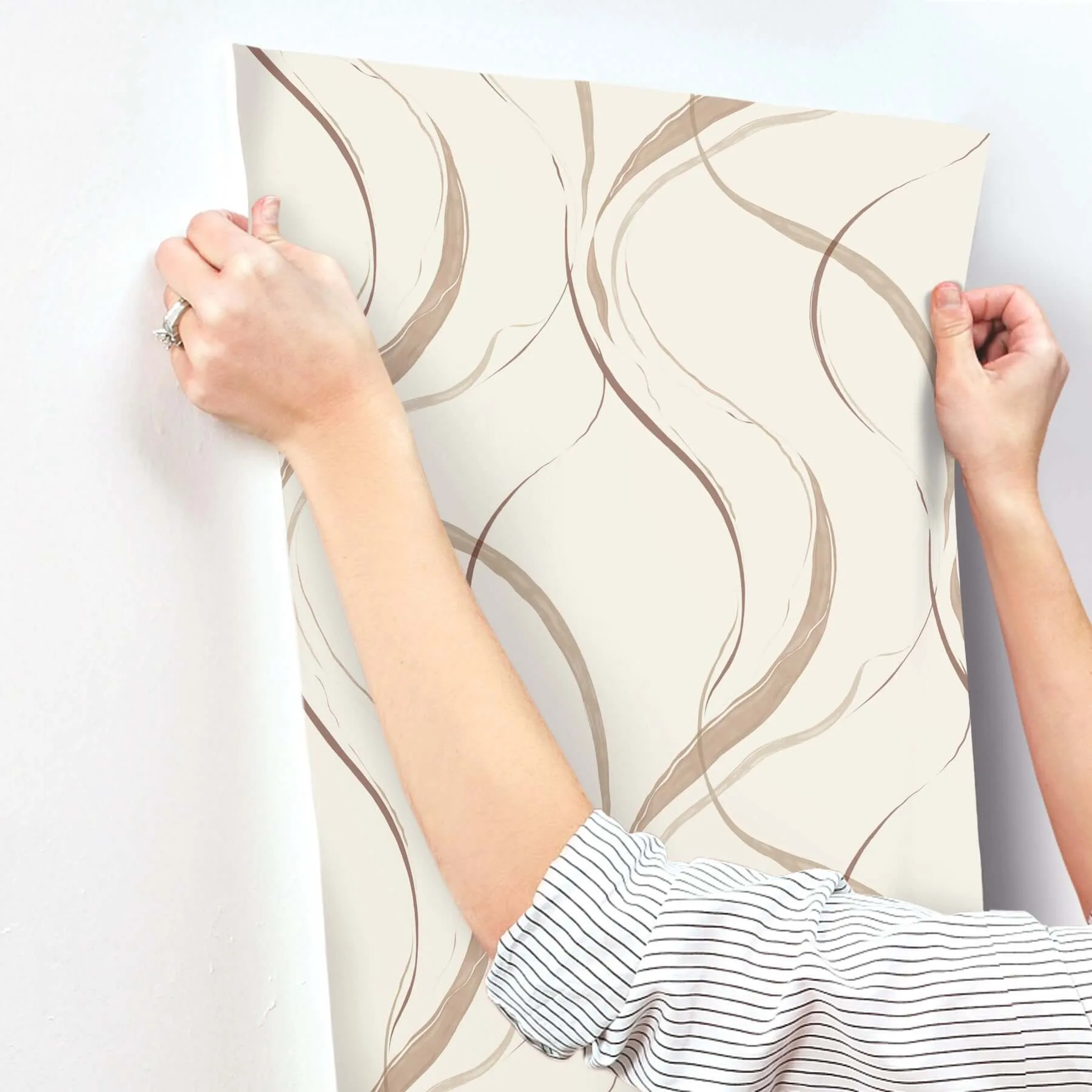 York Wallcoverings Ink Flow - Baked Clay Wallpaper | Buy Online York Wallcoverings Ink Flow wallpaper, color Baked Clay, SKU FM1091