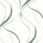 York Wallcoverings Ink Flow wallpaper, color Green, SKU FM1095