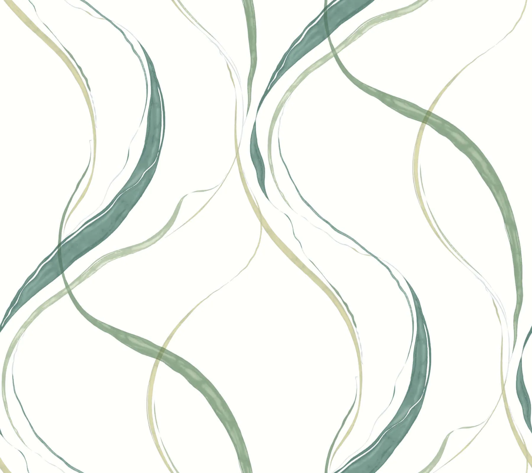 York Wallcoverings Ink Flow wallpaper, color Green, SKU FM1095
