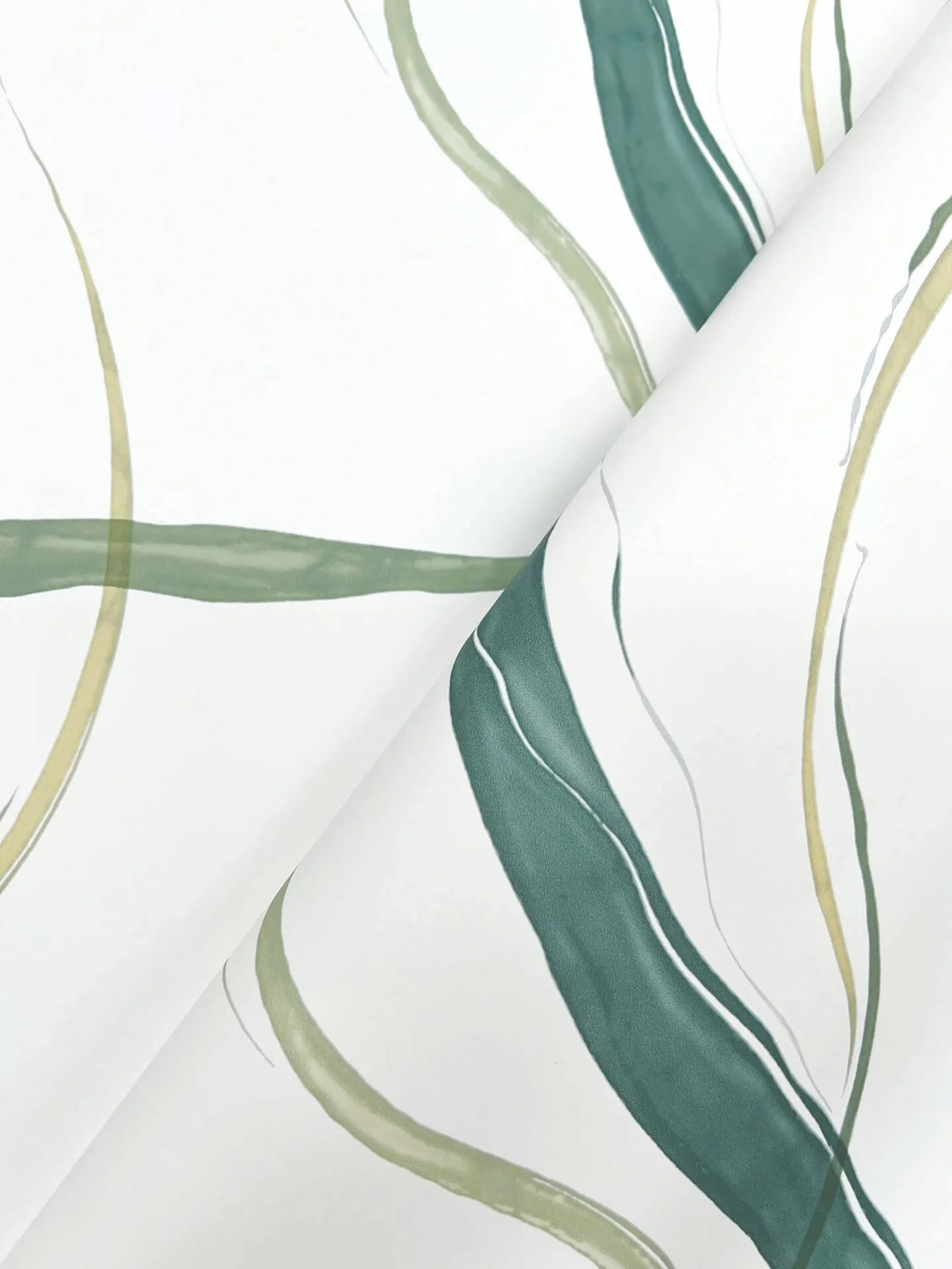 York Wallcoverings Ink Flow wallpaper, color Green, SKU FM1095