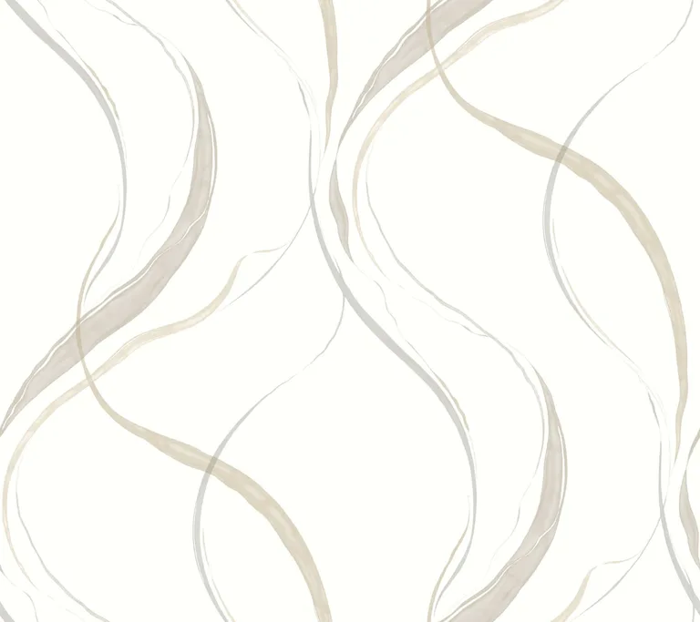 York Wallcoverings Ink Flow wallpaper, color Neutral, SKU FM1093