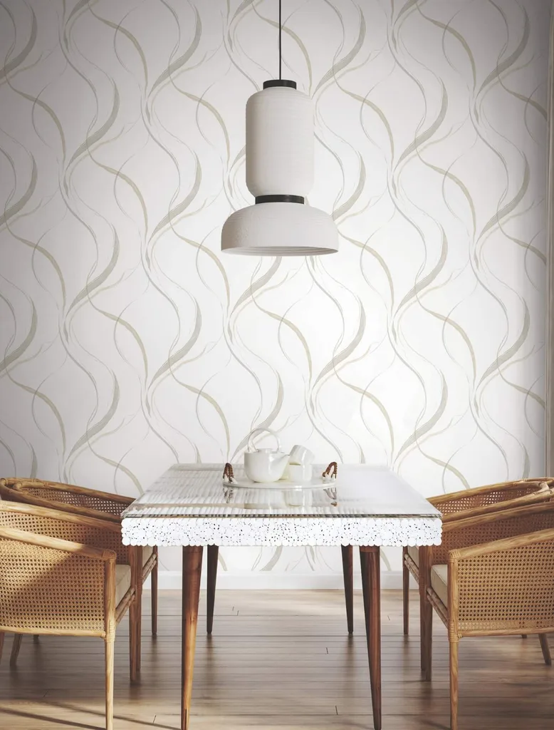 York Wallcoverings Ink Flow wallpaper, color Neutral, SKU FM1093
