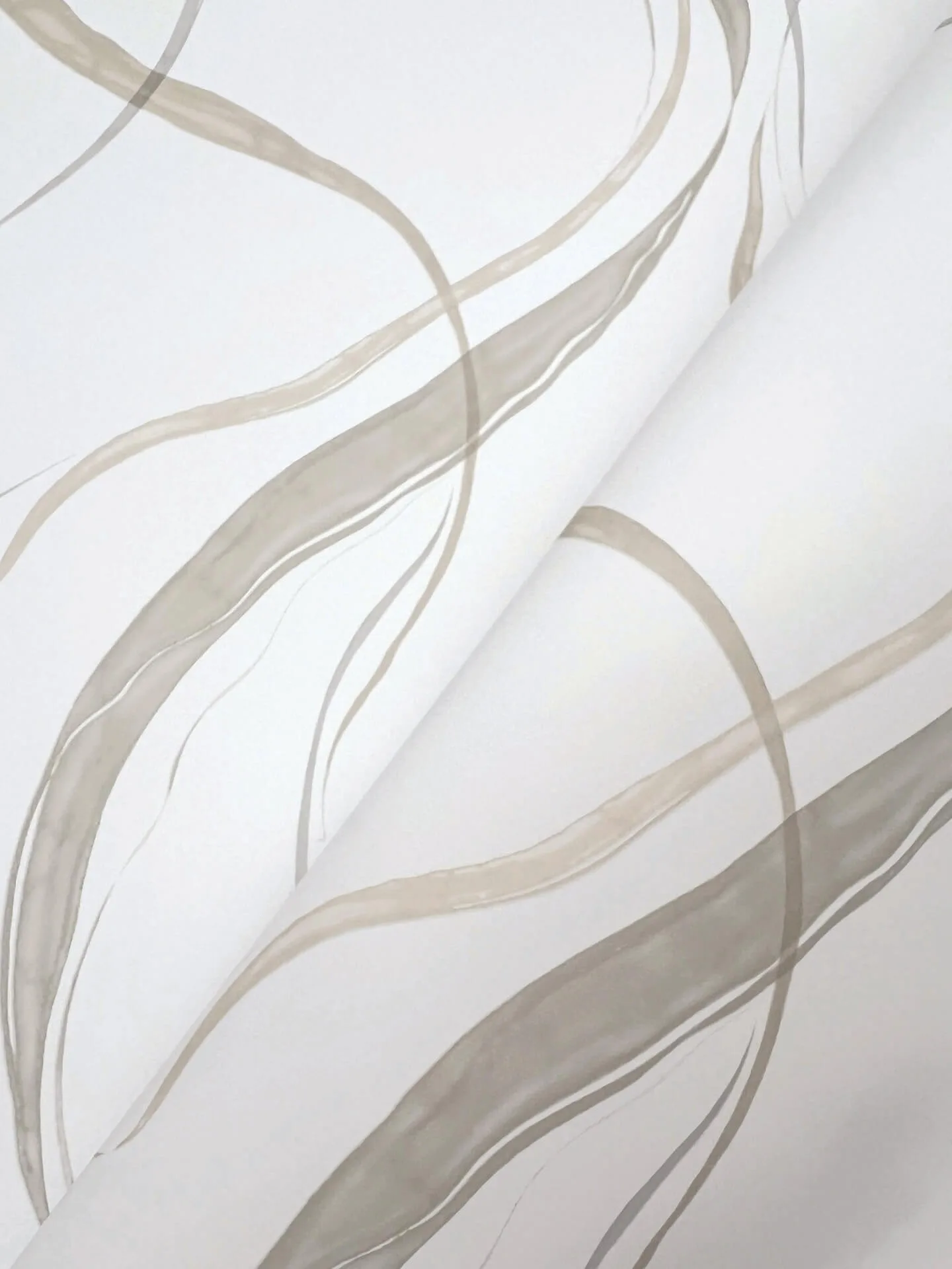 York Wallcoverings Ink Flow wallpaper, color Neutral, SKU FM1093