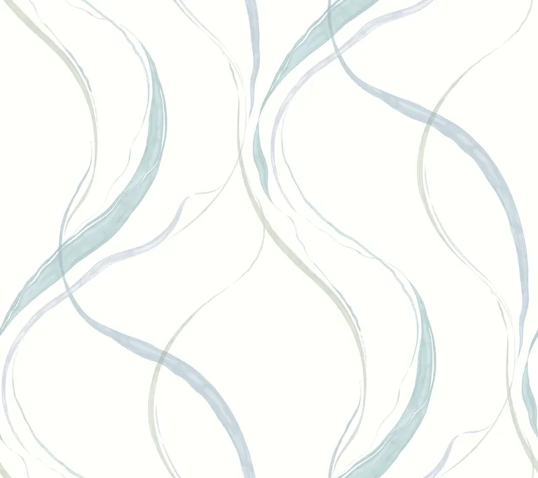 York Wallcoverings Ink Flow wallpaper, color Seaglass, SKU FM1094