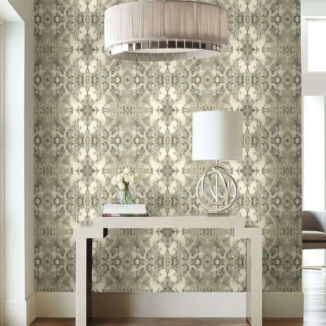 York Wallcoverings Inner Beauty - Grey Wallpaper | Buy Online York Wallcoverings Inner Beauty wallpaper, color Grey, SKU PSW1092RL