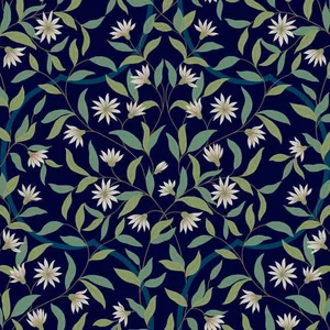 York Wallcoverings Jasmine wallpaper, color Blue Metallic, SKU GO8251