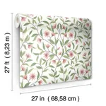 York Wallcoverings Jasmine - Coral Wallpaper | Buy Online York Wallcoverings Jasmine wallpaper, color Coral, SKU GO8252