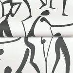 York Wallcoverings Joyful Dancers wallpaper, color Carbon Black, SKU ZM2831