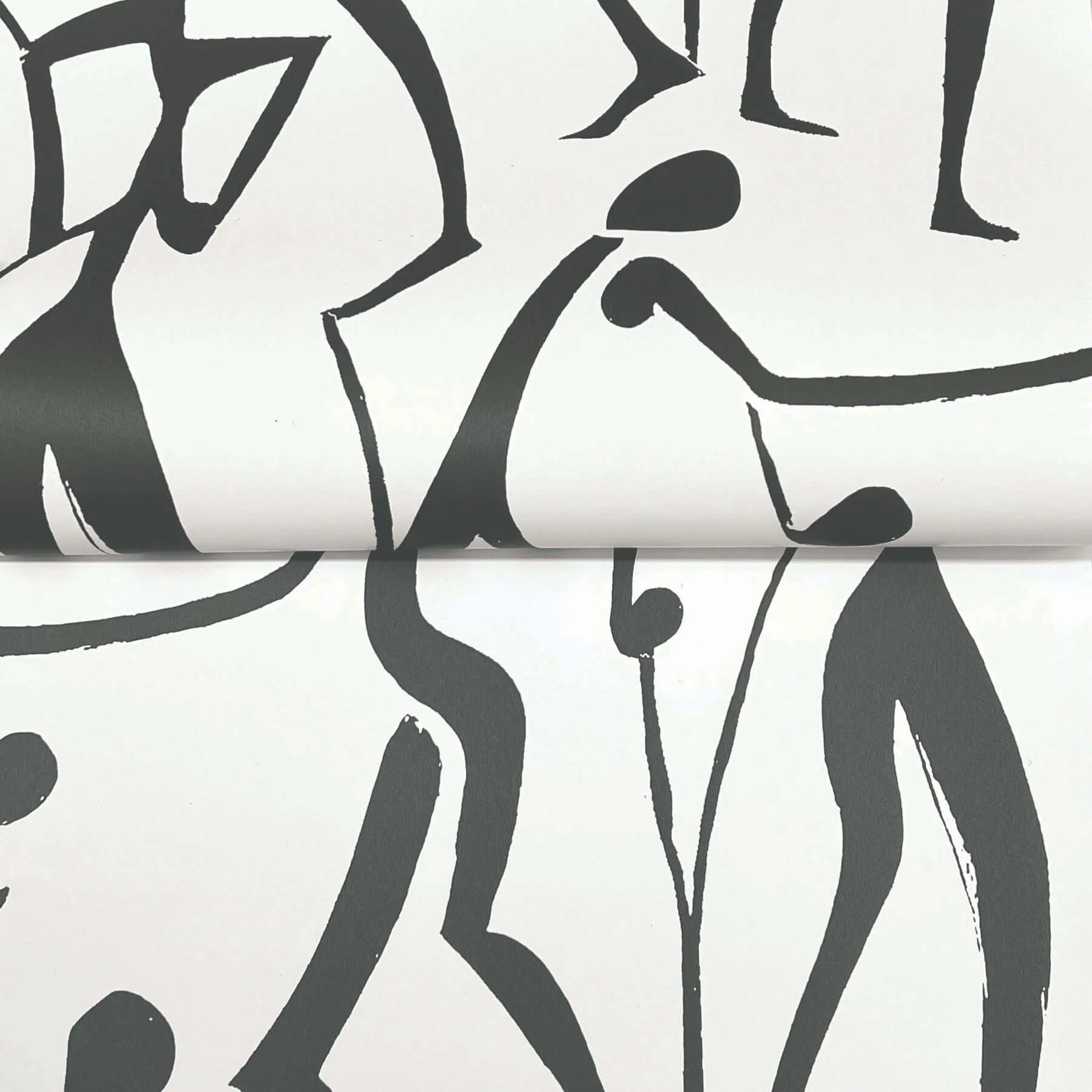 York Wallcoverings Joyful Dancers wallpaper, color Carbon Black, SKU ZM2831