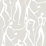 York Wallcoverings Joyful Dancers - Lichen Grey Wallpaper | Buy Online York Wallcoverings Joyful Dancers wallpaper, color Lichen Grey, SKU ZM2835