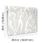 York Wallcoverings Joyful Dancers - Lichen Grey Wallpaper | Buy Online York Wallcoverings Joyful Dancers wallpaper, color Lichen Grey, SKU ZM2835