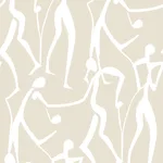 York Wallcoverings Joyful Dancers wallpaper, color Nude, SKU ZM2834