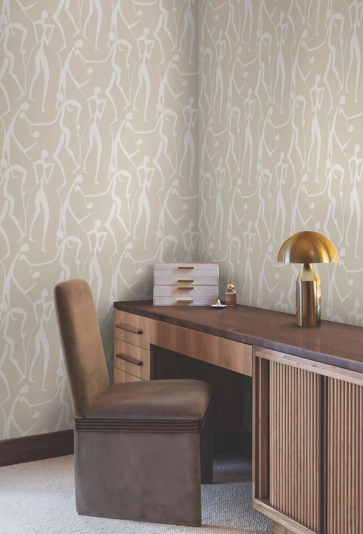 York Wallcoverings Joyful Dancers wallpaper, color Nude, SKU ZM2834