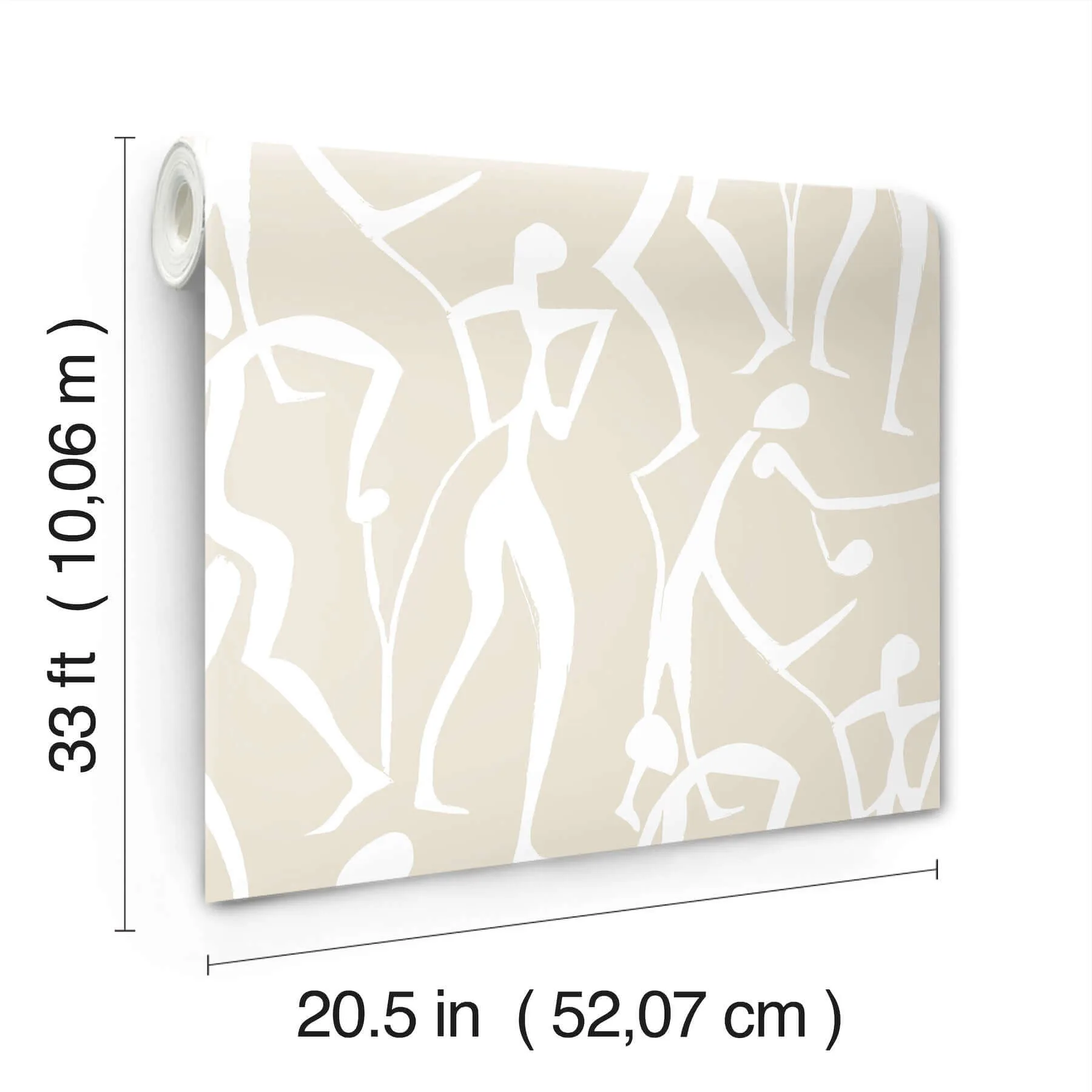 York Wallcoverings Joyful Dancers wallpaper, color Nude, SKU ZM2834