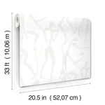York Wallcoverings Joyful Dancers wallpaper, color Pearl, SKU ZM2833