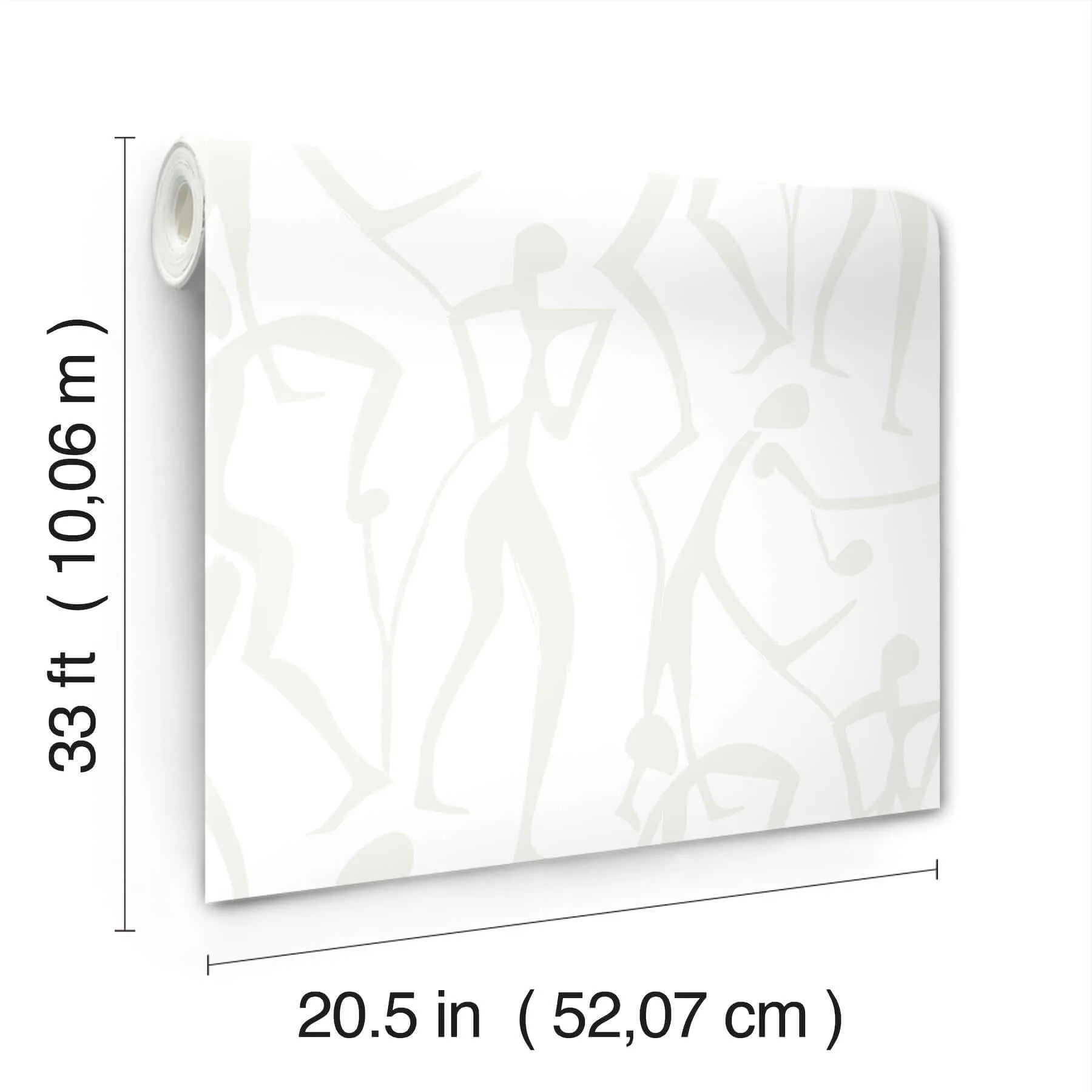 York Wallcoverings Joyful Dancers wallpaper, color Pearl, SKU ZM2833