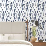 York Wallcoverings Joyful Dancers - Ultramarine Wallpaper | Buy Online York Wallcoverings Joyful Dancers wallpaper, color Ultramarine, SKU ZM2832