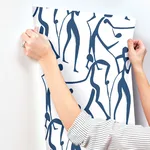 York Wallcoverings Joyful Dancers - Ultramarine Wallpaper | Buy Online York Wallcoverings Joyful Dancers wallpaper, color Ultramarine, SKU ZM2832