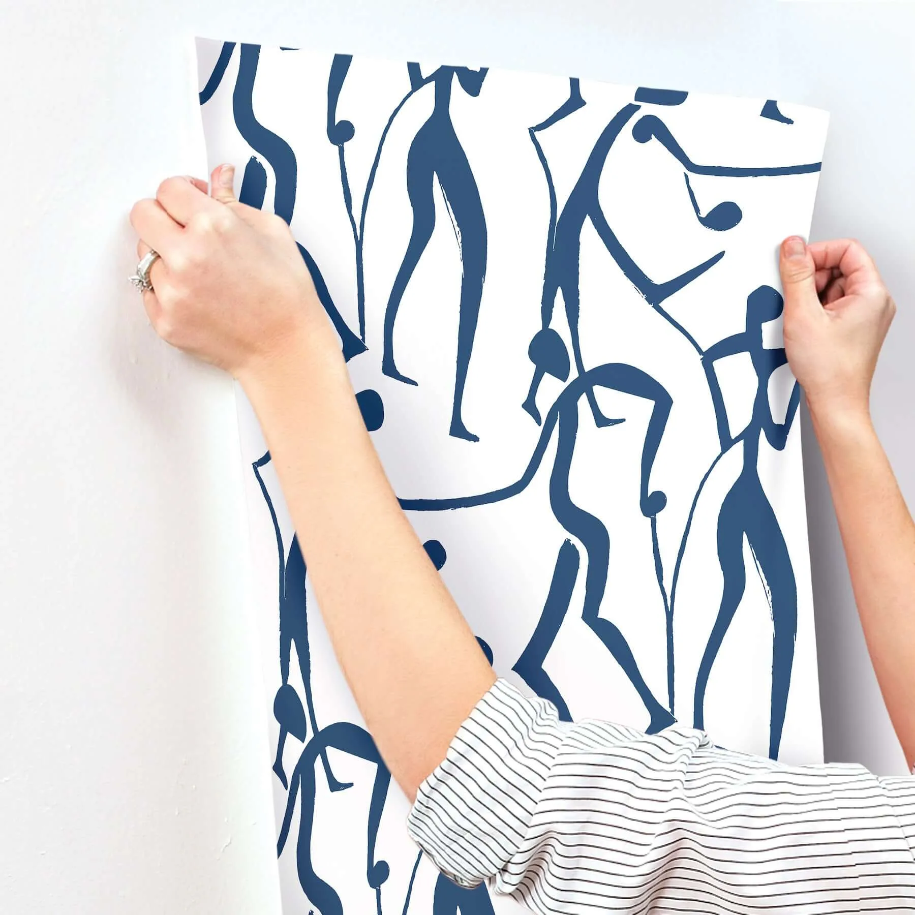 York Wallcoverings Joyful Dancers - Ultramarine Wallpaper | Buy Online York Wallcoverings Joyful Dancers wallpaper, color Ultramarine, SKU ZM2832