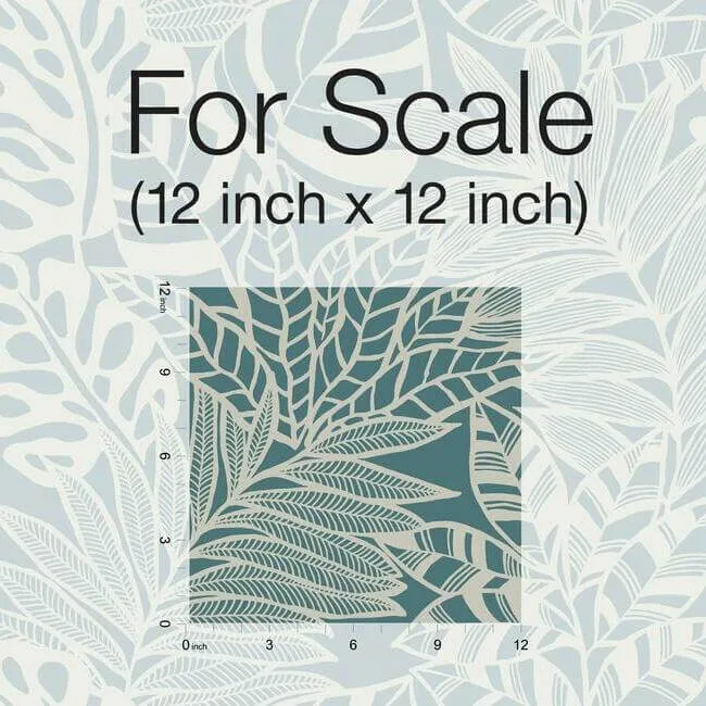 York Wallcoverings Jungle Leaves - Teal Wallpaper | Buy Online York Wallcoverings Jungle Leaves wallpaper, color Teal, SKU SS2572
