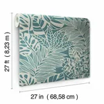 York Wallcoverings Jungle Leaves - Teal Wallpaper | Buy Online York Wallcoverings Jungle Leaves wallpaper, color Teal, SKU SS2572