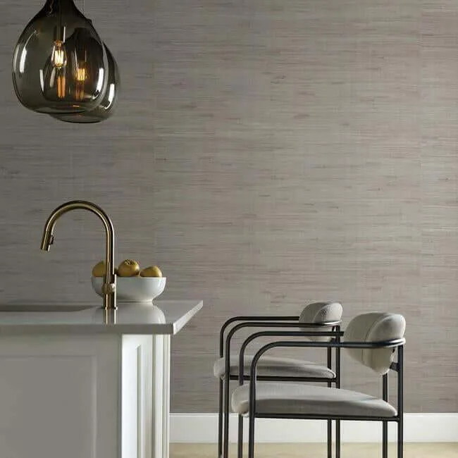 York Wallcoverings Jute wallpaper, color Silver & Taupe Metallic, SKU OS4322