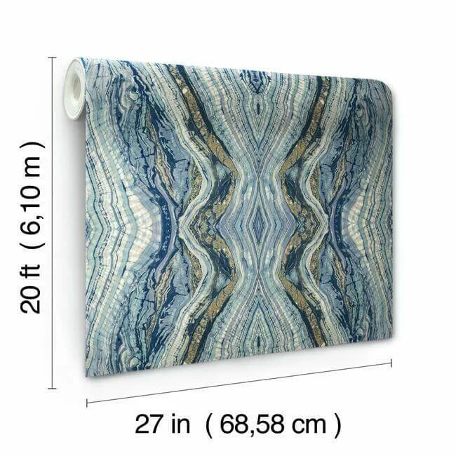 York Wallcoverings Kaleidoscope wallpaper, color Blue, SKU PSW1108RL