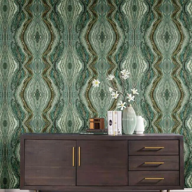 York Wallcoverings Kaleidoscope wallpaper, color Teal, SKU PSW1112RL